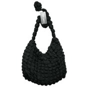 Wholesale - BLACK QUILTED HOBO HANDBAG W/TOP ZIPPER C/P 12